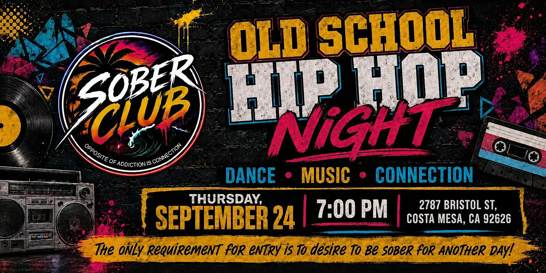 Sober Club | Hip Hop Night</p>
<p>September 24th, 2026