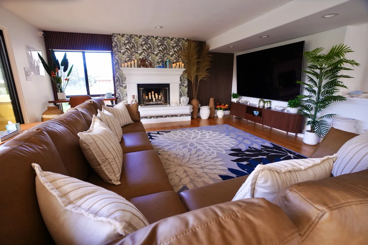 living room fireplace Large Facility Tour